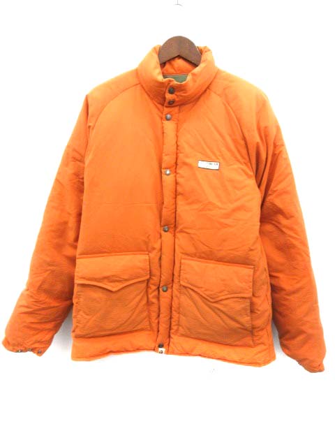 アベイシングエイプ A BATHING APE ダウンジャケット L オレンジ /EK 