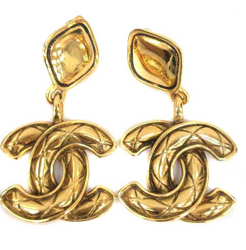 シャネル CHANEL イヤリング ココマーク マトラッセ ゴールド  