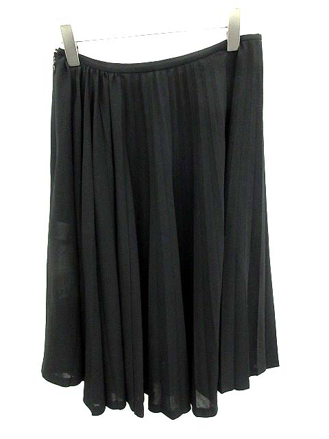 40 新品 ドリスヴァンノッテン プリーツ アシンメトリー ブラック スカート ドリスヴァンノッテン DRIES VAN NOTEN プリーツ スカート 膝丈 黒 36