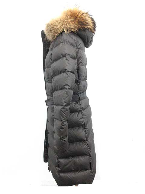 MONCLER NANTES ロングダウン 2 グレー ベルト付 フードファー MONCLER - 【新品未使用タグ付き】モンクレール フォックスファー付き