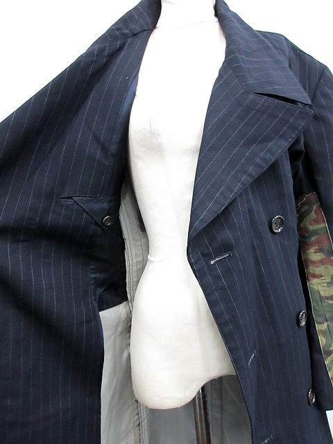 コムデギャルソン COMME des GARCONS コート ロング ピンストライプ 