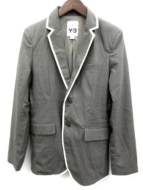 ワイスリー Y-3 adidas ヨウジヤマモト テーラードジャケット S グレー  