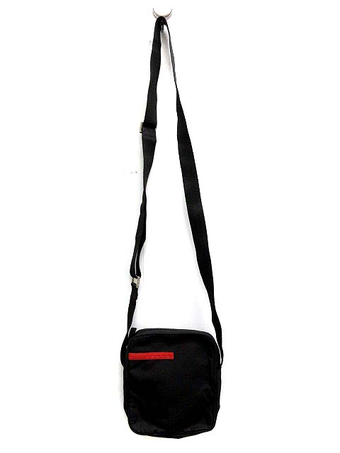 プラダスポーツ PRADA SPORT ショルダーバッグ ナイロン 黒 /☆Q18 