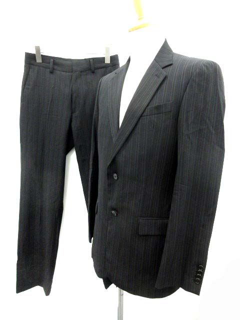 セオリー Theory スーツ セットアップ 上下 ストライプ ジャケット パンツ 36 28 黒 Tk メンズ 081 ベクトルパーク
