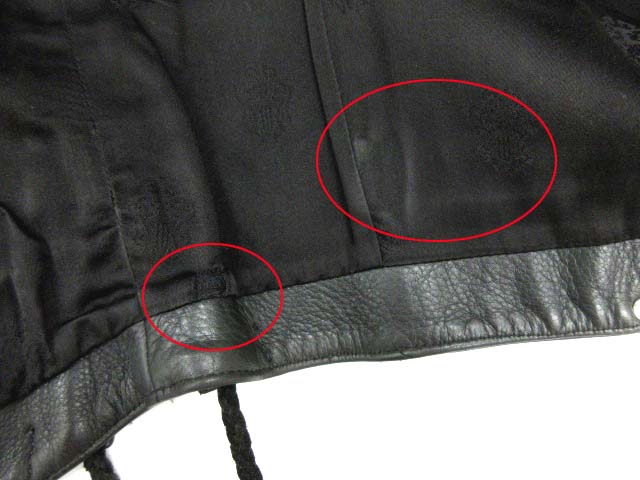 クロムハーツ CHROME HEARTS ベスト レザー クロスボール ボタン 8