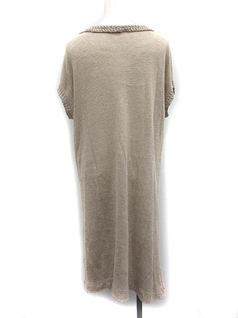 ネストローブ Nest Robe ワンピース ニット 半袖 リネン グレージュ Kh レディース 081 ベクトルパーク
