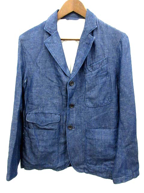 エンジニアードガーメンツ Engineered Garments テーラードジャケット デニム リネン混 Xs ブルー Ek メンズ 081 ベクトルパーク