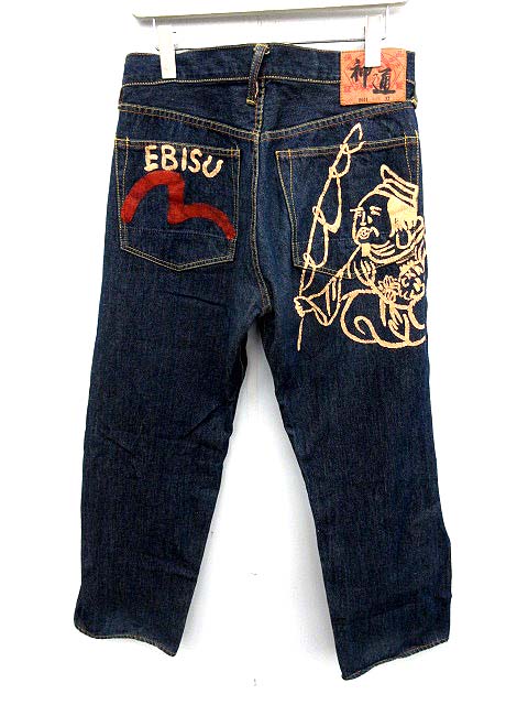 エヴィス EVISU 0001 パンツ デニム 神通 ジーンズ カモメ 32 青 /YM 