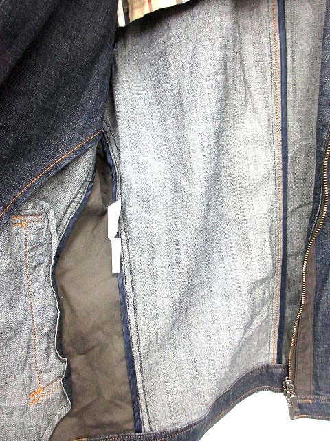 BURBERRYブルーレーベル　デニムジャケット　インディゴ染　チェック  M 美品✨王道 バーバリーブラックレーベル デニムジャケット