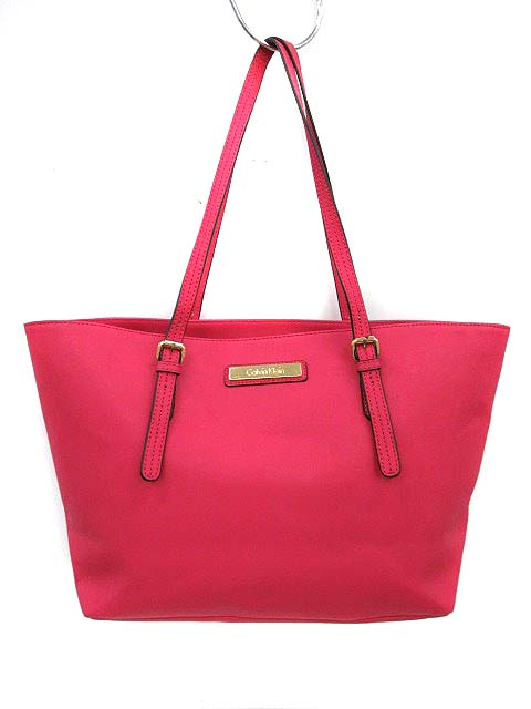 カルバンクライン CALVIN KLEIN トートバッグ ハンド レザー ピンク 