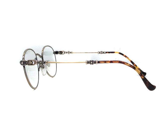 クロムハーツ CHROME HEARTS 伊達眼鏡 メガネ べっ甲柄 49□22 145 茶 