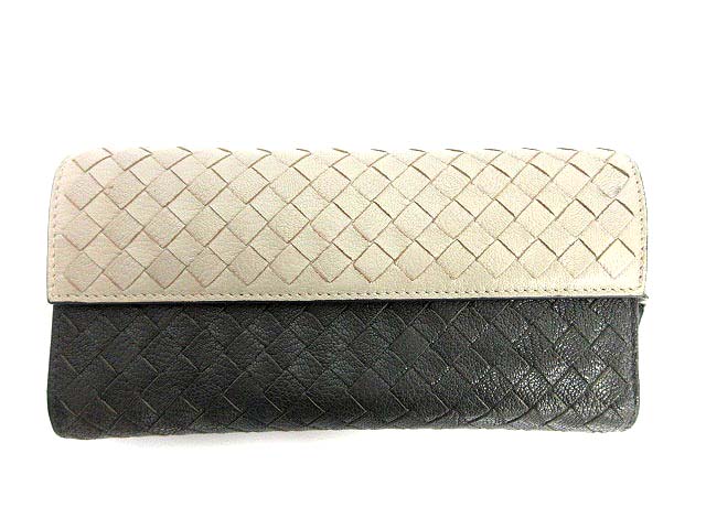ボッテガヴェネタ BOTTEGA VENETA 長財布 イントレチャート バイカラー 