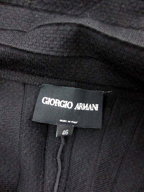 ジョルジオ アルマーニ ダブル テーラードジャケット シルク混 黒タグ 黒色 ジョルジオアルマーニ テーラードジャケット ARMANI 黒タグ 段