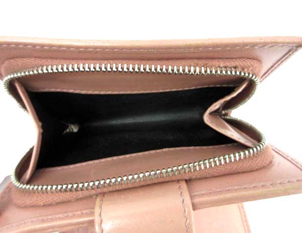 グッチ GUCCI 財布 二つ折り GGキャンバス 茶 ピンク /YH