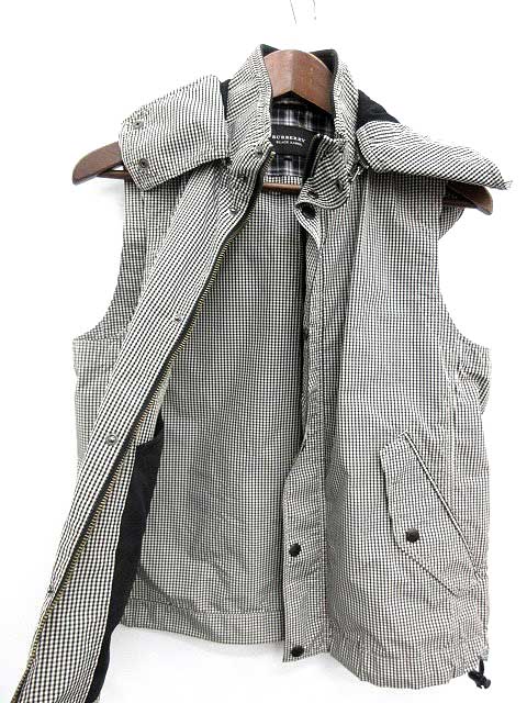 バーバリーブラックレーベル BURBERRY BLACK LABEL ベスト フード 