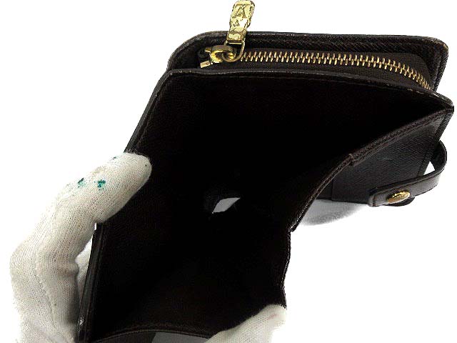 美品‼️ルイヴィトン ダミエ コンパクト 財布 2つ折り 小銭いれ LOUIS VUITTON ルイヴィトン 二つ折り財布(小銭入れあり
