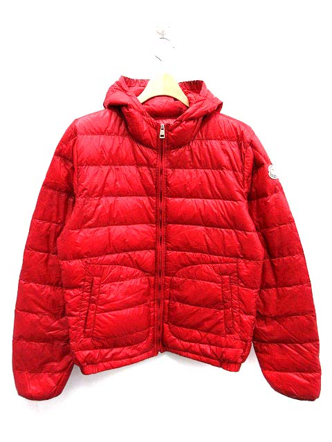 モンクレール MONCLER ライトダウンジャケット ナイロン 1 赤 レッド 