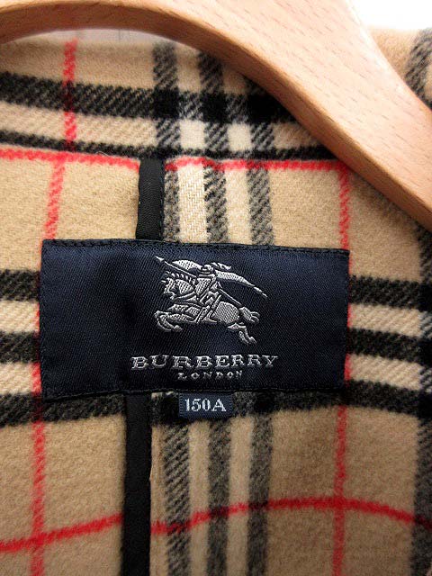 バーバリー BURBERRY キッズ ジュニア ダッフルコート ロング 裏地  