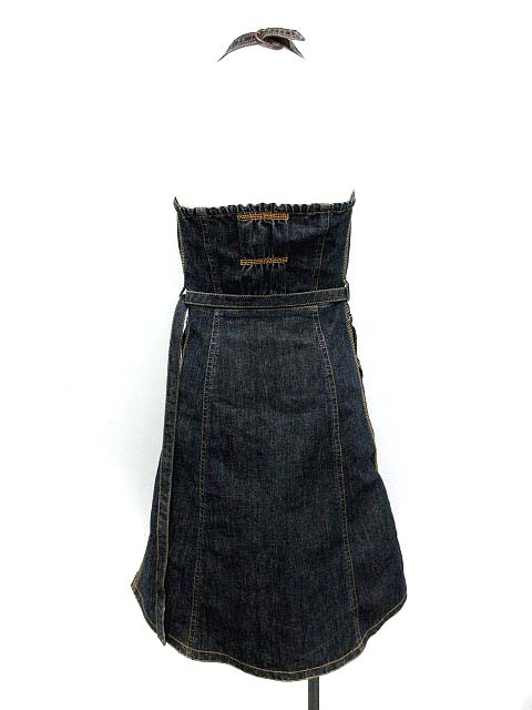 BURBERRY BLUE LABEL ホルターネック デニムワンピース 38
