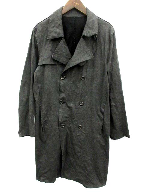 美品！EMPORIO ARMANI ダークグレー ロングコート EMPORIO ARMANI ダークグレー コート
