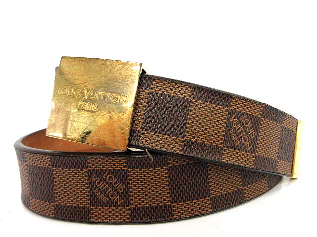 ルイヴィトン LOUIS VUITTON ベルト サンチュールキャレ ダミエ 80/32  