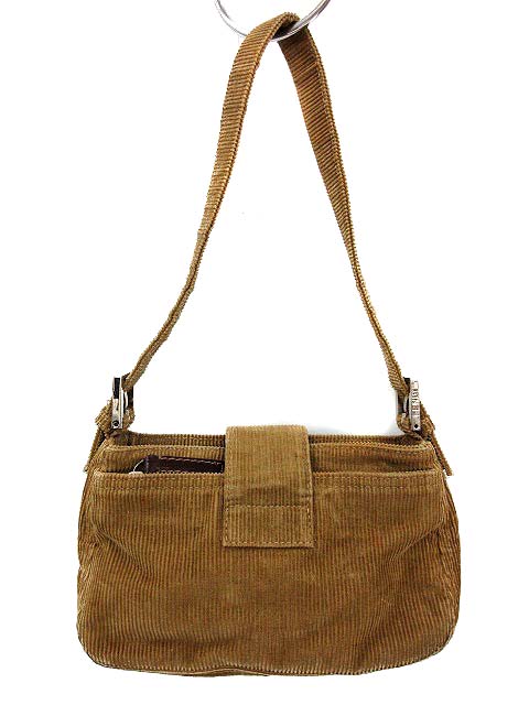 フェンディ FENDI ハンドバッグ ポーチ マンマバケット コーデュロイ 
