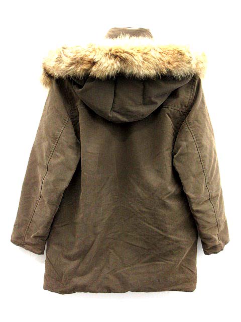 モンクレール MONCLER ダウンジャケット セザンヌ フード ファー 茶 