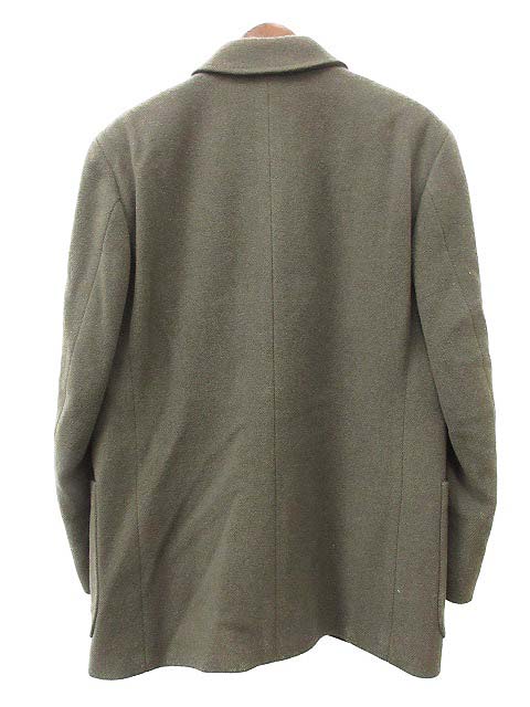 バーバリー BURBERRY ステンカラーコート ショート カシミヤ混 M