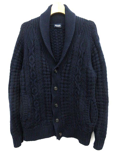 ドルモア DRUMOHR ニット カーディガン ウール 48 ネイビー /☆G  