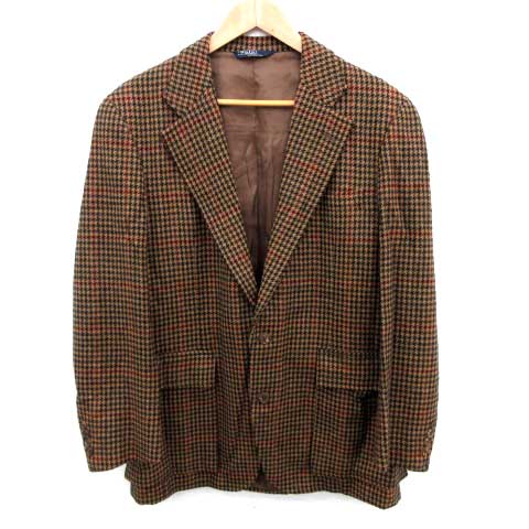 ポロ バイ ラルフローレン Polo By Ralph Lauren ジャケット テーラード ウール 千鳥格子 C96 W84 T180 茶 Ym Krb メンズ 081 ベクトルパーク