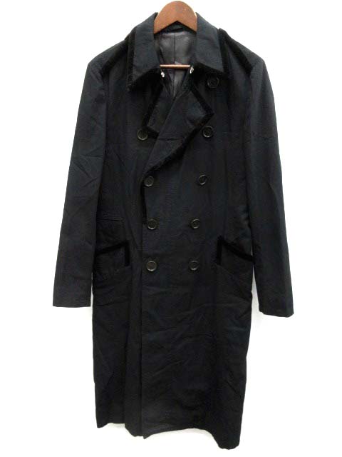 ポールスミス PAUL SMITH トレンチコート ロング ダブル L 黒 /EK 
