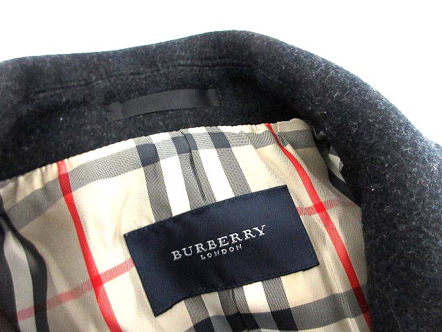 バーバリー BURBERRY Pコート ピーコート ウール M チャコール