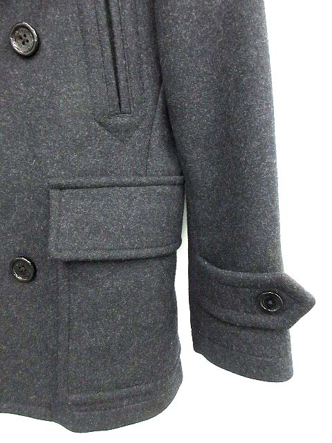 バーバリー BURBERRY Pコート ピーコート ウール M チャコール グレー 