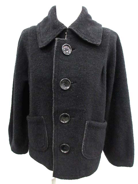 トリココムデギャルソン Tricot Comme Des Garcons ショートコート ウール M 黒 Ek レディース 081 ベクトルパーク