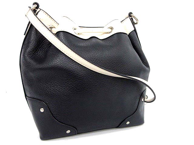 コーチ COACH ショルダーバッグ 巾着 レザー ネイビー 白 F37682 コーチ COACH ショルダーバッグ 巾着 レザー ネイビー 白 F37682