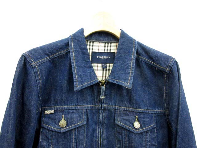 バーバリー BURBERRY デニムジャケット Gジャン FRA42 青 /TK