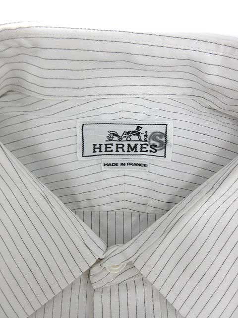 エルメス HERMES シャツ ビジネス ワイシャツ 長袖 ストライプ 16/41 