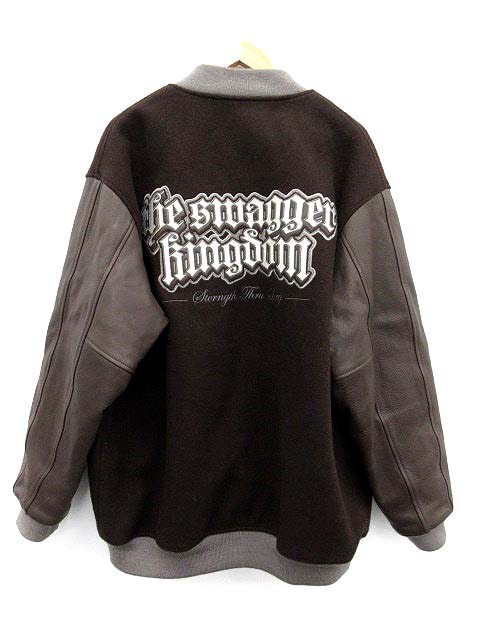スワッガー SWAGGER ジャケット スタジャン 中綿 レザー 切替 ロゴ XL 