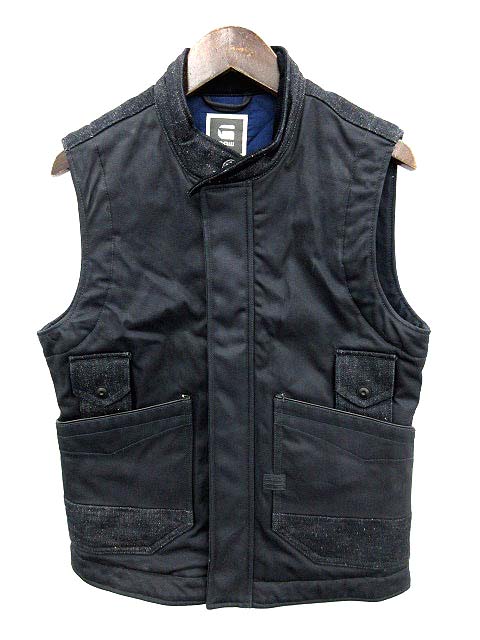 ジースターロウ G-Star RAW ベスト 中綿 前開き M 紺 /YM メンズ 081 