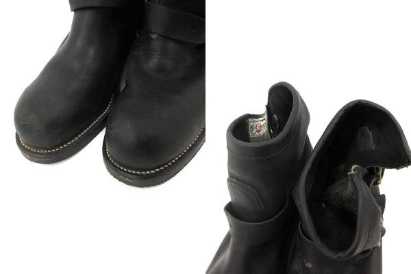 チペワ CHIPPEWA エンジニアブーツ ショート レザー 7.5E 黒 27872 /KH 