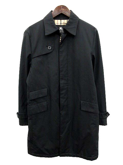 バーバリーブラックレーベル ステンカラーコート チェック柄 BURBERRY