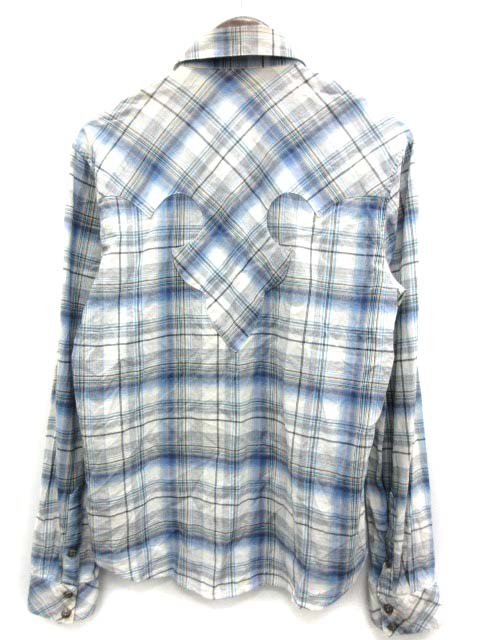 クロムハーツ CHROME HEARTS シャツ チェック ダガージップ フレア 