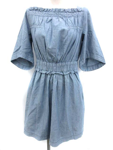 シーバイクロエ See By Chloe ワンピース ミニ 五分袖 I38 水色 Ek レディース 081 ベクトルパーク