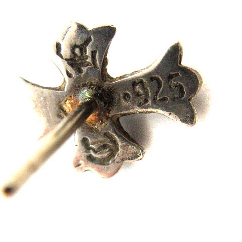 クロムハーツ CHROME HEARTS CHクロス ピアス 925 K14 シルバー