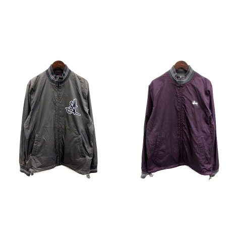 ステューシー STUSSY ジャケット ブルゾン リバーシブル ロゴ ナイロン 