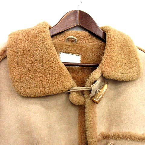 グッドイナフ GOODENOUGH ムートンコート レザー シープスキン 羊革 ダッフル ベージュ /☆G