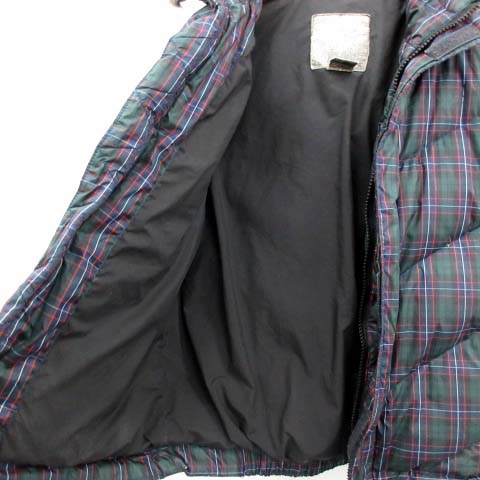 ステューシー STUSSY GEAR ダウンジャケット チェック フェイクファー