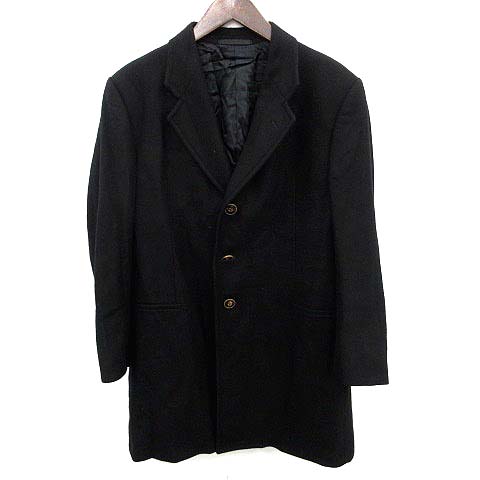 アルマーニ コレツィオーニ Armani Collezioni チェスターコート ロング カシミヤ 52 黒 Ym メンズ 081 ベクトルパーク