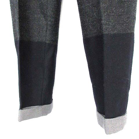 サイ Scye ウールパンツ 切替 スラックス 38 グレー ネイビー G メンズ 081 ベクトルパーク
