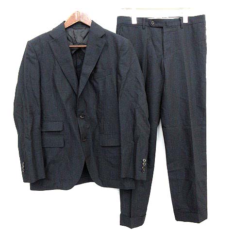 Bishitto スーツ セットアップ ウール 麻混 ジャケット パンツ 46 ネイビー G メンズ 081 ベクトルパーク